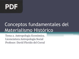 Conceptos fundamentales del Materialismo Histórico