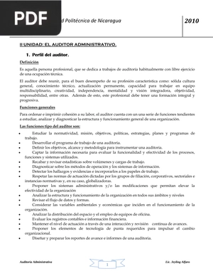 El auditor administrativo