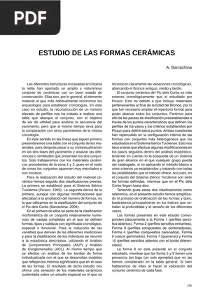 Estudio de las formas cerámicas