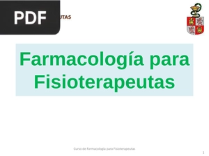 Farmacología para fisioterapeutas