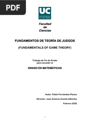 Fundamentos de Teoría De Juegos