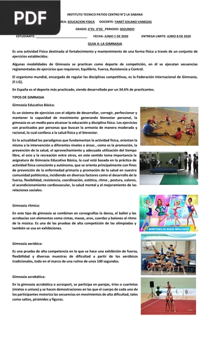 Guía 4: la gimnasia (Artículo)