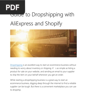 Guide to Dropshipping with AliExpress and Shopify