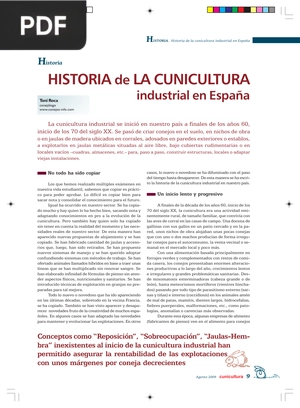 Historia de la cunicultura (Artículo)