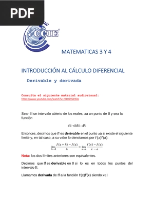 Introducción al cálculo diferencial (Artículo)