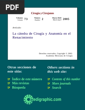 La cátedra de Cirugía y Anatomía en el Renacimiento (Artículo)