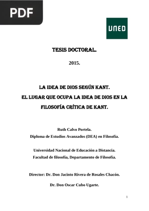 La idea de Dios según Kant. El lugar que ocupa la idea de Dios en la filosofía crítica de Kant.