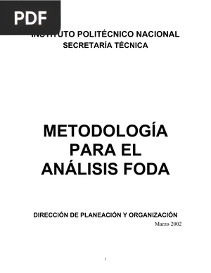 Metodología para el análisis foda