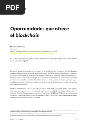 Oportunidades que ofrece el blockchain (Artículo)