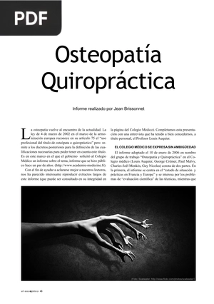 Osteopatía Quiropráctica (Articulo)