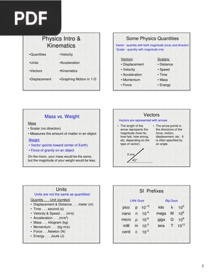 Physics Intro & Kinematics (Inglés) (Presentación)