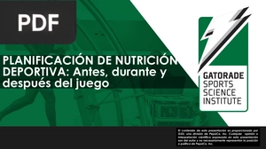 Planificación de nutrición deportiva: antes, durante y después del juego (Presentación)