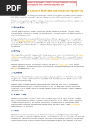 Ten differences between chemistry and chemical engineering (Inglés) (Artículo)