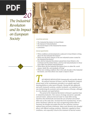 The Industrial Revolution and Its Impact on European Society (Inglés)