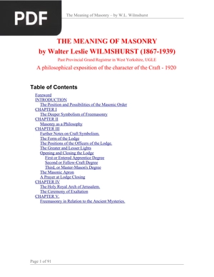 The Meaning of Masonry