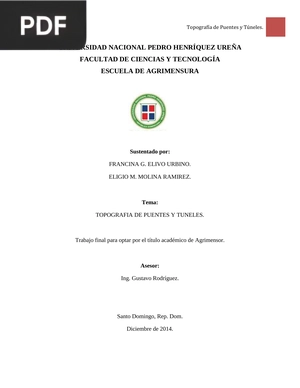 Topografía de Puentes y Túneles