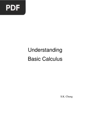 Understanding Basic Calculus (Inglés)