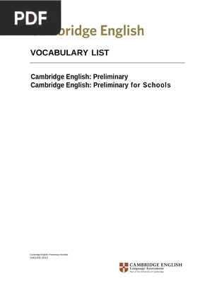 Vocabulary List