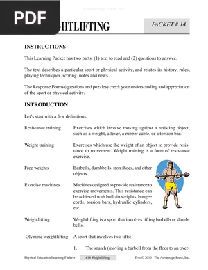 Weightlifting (Inglés)