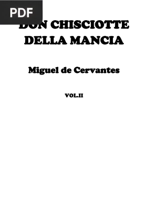 Don Chisciotte della Mancia (Don Quijote de la Mancha)