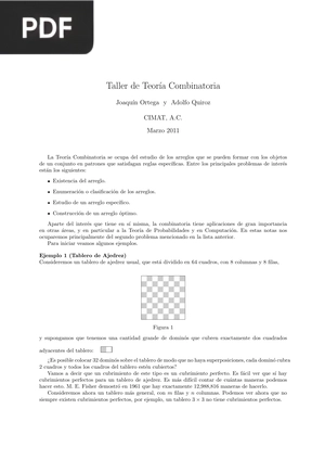 Taller de Teoría Combinatoria