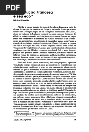 A Revolução Francesa e seu eco (Portugués)