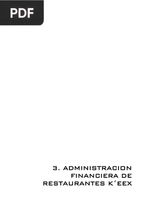 Administración financiera de restaurantes K'eex