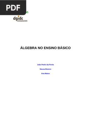 Álgebra no ensino básico