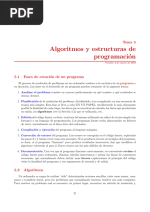 Algoritmos y estructuras de programación