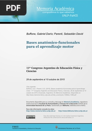 Bases anatómico-funcionales para el aprendizaje motor