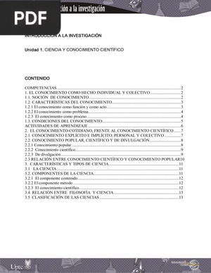 Ciencia y conocimiento científico