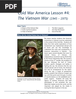 Cold War America Lesson #4: The Vietnam War (Inglés)