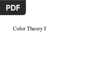 Color theory (Inglés)