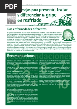 Consejos para prevenir, tratar y diferenciar la gripe del resfriado (Articulo)