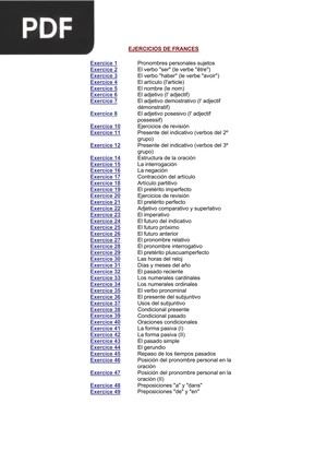 Ejercicios de Francés