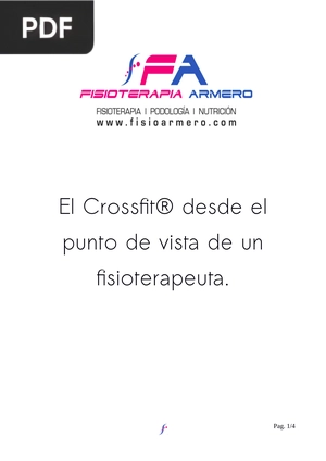 El Crossfit desde el punto de vista de un fisioterapeuta (Artículo)