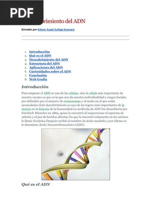 El descubrimiento del ADN (Articulo)