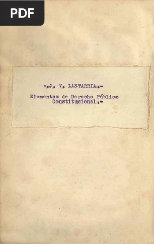 Elementos de derecho público constitucional