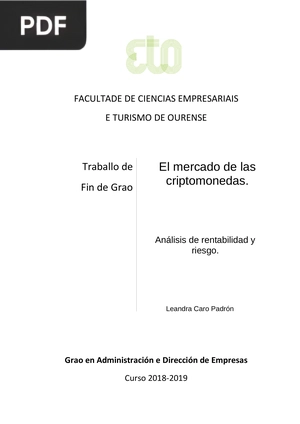 El mercado de las criptomonedas. Análisis de rentabilidad y riesgo