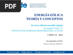 Energía eólica. Teoría y conceptos (Presentación)