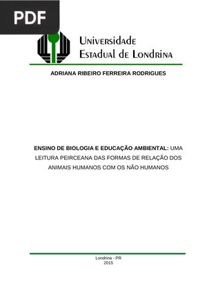 Ensino de Biologia e Educação Ambiental (Portugués)