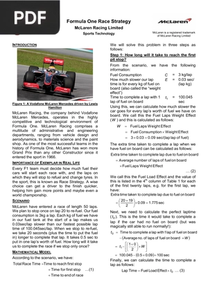 Formula One Race Strategy (Inglés) (Artículo)