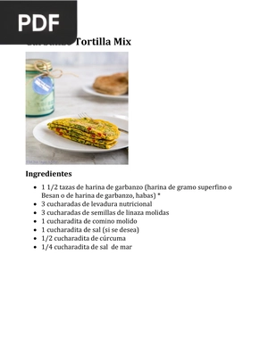 Garbanzo Tortilla Mix, Omelette Vegano