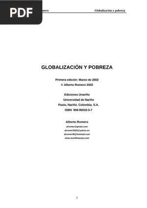 Globalización y pobreza