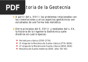 Historia de la Geotécnia (Presentación)