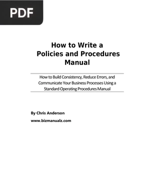 How to Write a Policies and Procedures Manual (Inglés)