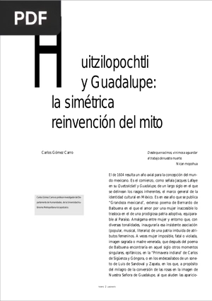 Huitzilopochtli y Guadalupe: la simétrica reinvención del mito