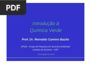 Introdução à Química Verde (Portugués) (Presentación)