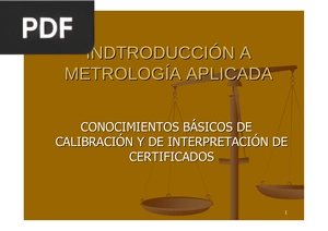 Introducción a la metrología aplicada (Presentación)