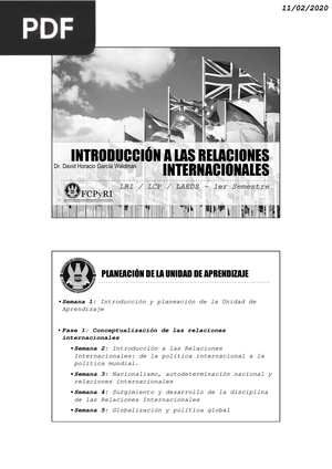 Introducción a las Relaciones Internacionales (Presentación)